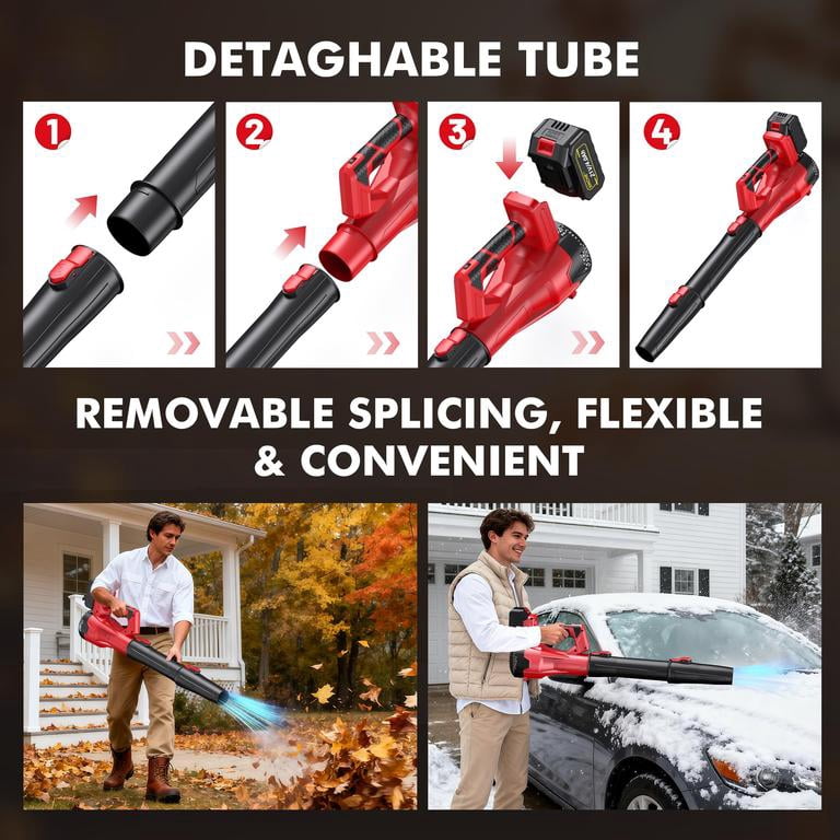 Dapmiu Handheld Cordless Leaf Blower, 21V 6 Speed Modes 150MPH 600CFM, 2 X 3.0Ah Batteries & Charger Included, Perfect for Leaves Dust Snow, Patio Cleaning & Lawn Care