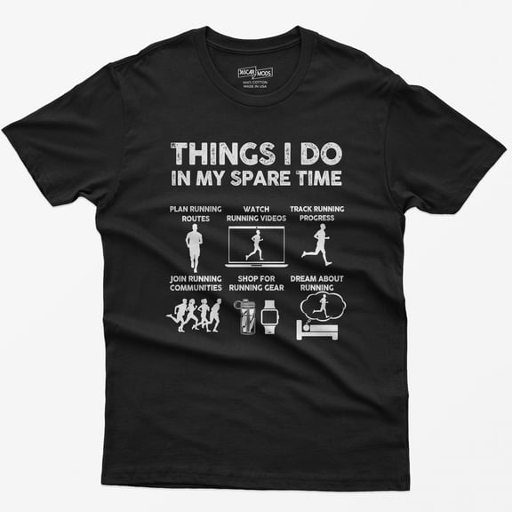 Funny Running T-Shirt: Things I Do In My Spare Time, Marathon Tee