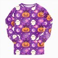 thumbnail image 5 of Futezty Toddler Boys Girls Pajamas Sets Halloween Pattern Kids 2 Piece Pj's Long Sleeve Crew Neck Tops and Pants Clothes Set Night Sleepwear 2T-9T, 5 of 7