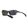 thumbnail image 2 of Mens Xloop Hunters Foliage Camo Half Rim Plastic Sunglasses Beige Black, 2 of 4