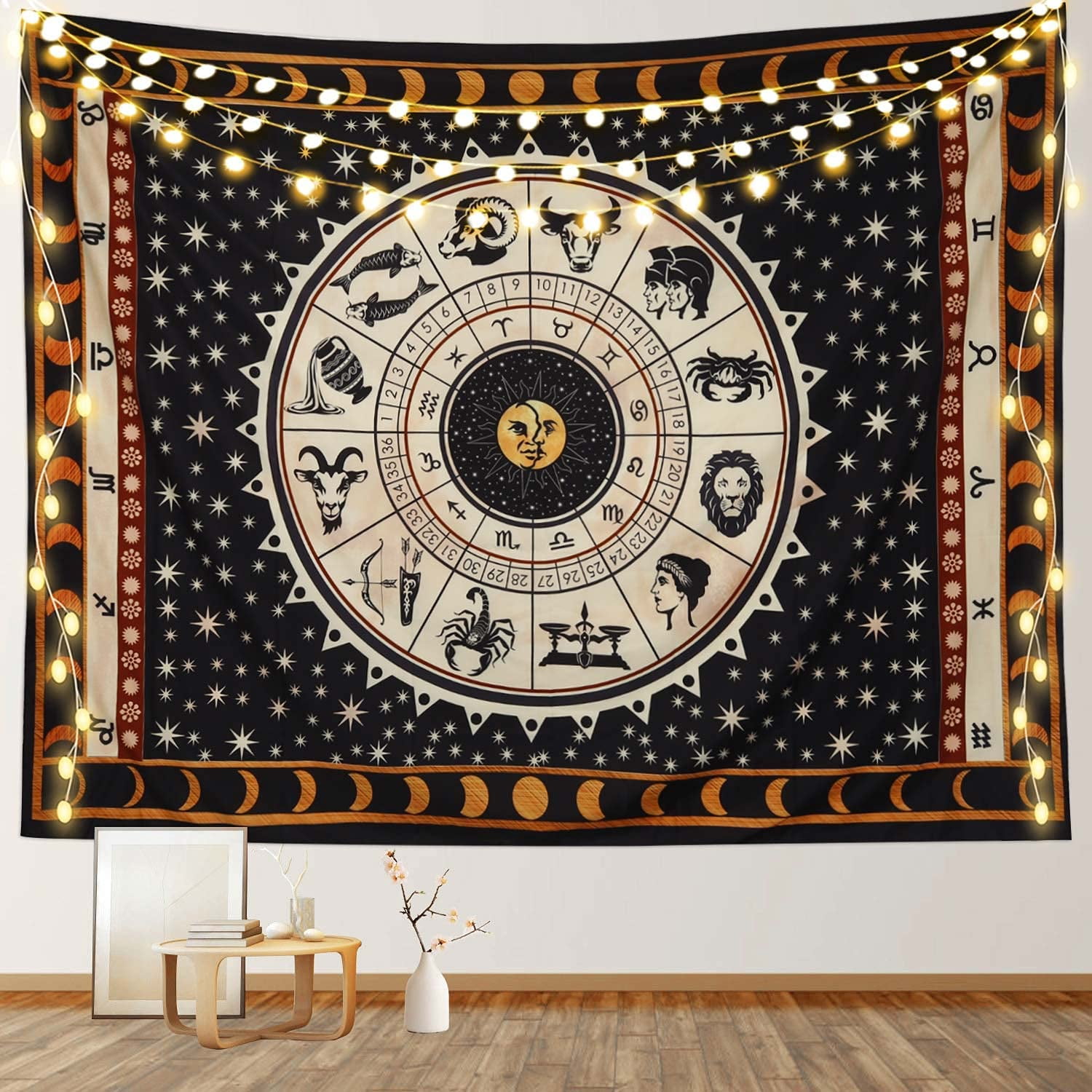 Indian Cotton Zodiac Multi Mandala Hippie Queen Tapestry Wall Hanging Bohemian 