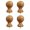 burlywood, variant on Replacement Curtain Finials with Rounded Knobs, Threaded Metal Bases and Four Individual Items per Package