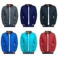 thumbnail image 6 of Seyurigaoka Men Juniors Down Cotton Jacket Solid Color Winter Cardigan Coat with Zipper, 6 of 6