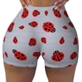 thumbnail image 2 of Fotbe Ladybug Shorts Sin Costuras – Shorts Deportivos de Cintura Alta para Mujer, Elásticos para Gimnasio, Yoga, Running o Ciclismo-Small, 2 of 8