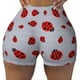 thumbnail image 2 of Balery Ladybug Pantalones cortos de entrenamiento estampados para mujer, sin costuras, ajustados, para gimnasio, yoga, correr, deportes, ejercicio activo, fitness.-Medium, 2 of 8