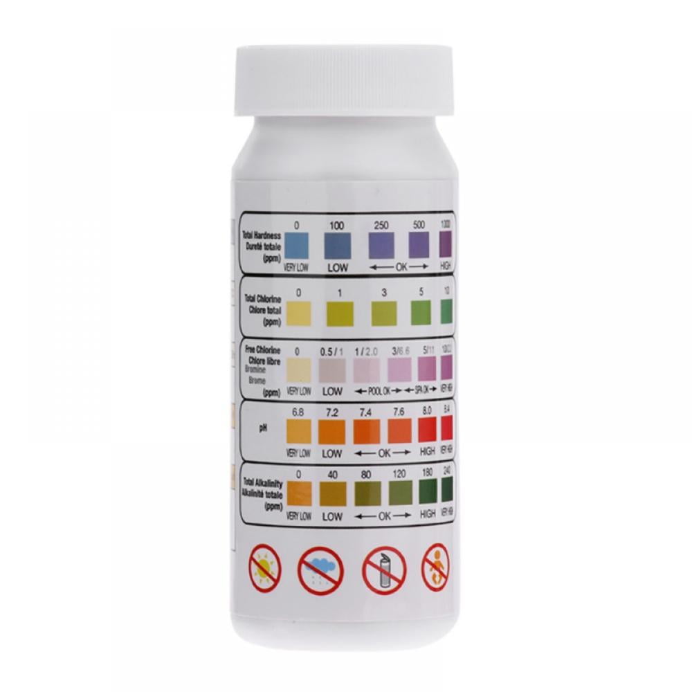 Swimming Pool Test Strips 5 Way Pool Test Strips Pool Chlorine Cyanuric