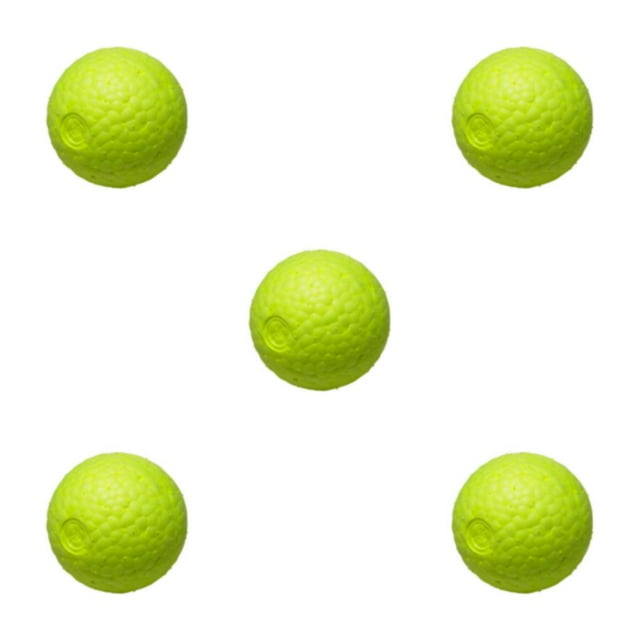 ZheElen ETPU Bite Resistant Toy Balls For Dogs Clean Teeth And Exercise Jaw With Good Wear Resistance Pure Gold 7cm 5Set