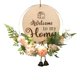 thumbnail image 2 of Corona de madera con letrero de bienvenida, decoración para primavera y verano, corona redonda para puerta. Estilo A, 2 of 9