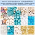 thumbnail image 4 of 207 cuentas de concha de estrella de mar para hacer joyas oceánicas, 20 g, conchas marinas, cuentas turquesas, dijes de tortuga, cuentas de concha de cauri, 4 of 9