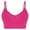 AA-Hot Pink, variant on QATAINLAV Women's Padded Seamless Wireless Sport Bras Solid Casual Summer Spaghetti Straps Bralette Yoga Workout Crop Tops Black L