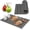 gray, variant on Large Stone Dish Drying Mat for Kitchen Counter, 24"(L)×16"(W) Fast Dry Super Absorbent Collapsible Dish Drying Mats, Diatomaceous Earth Mats for Dishes Bottles Cups,Match Any Countertop