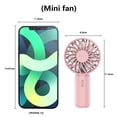 thumbnail image 5 of RUXAN Mini Portable Fan - Rechargeable Handheld Fan, 7 Color LED Lights, 3 Speeds Personal Small Pocket Fan for Travel, Makeup, Eyelash Extensions, Kids, Girls, Women - Pink, 5 of 13