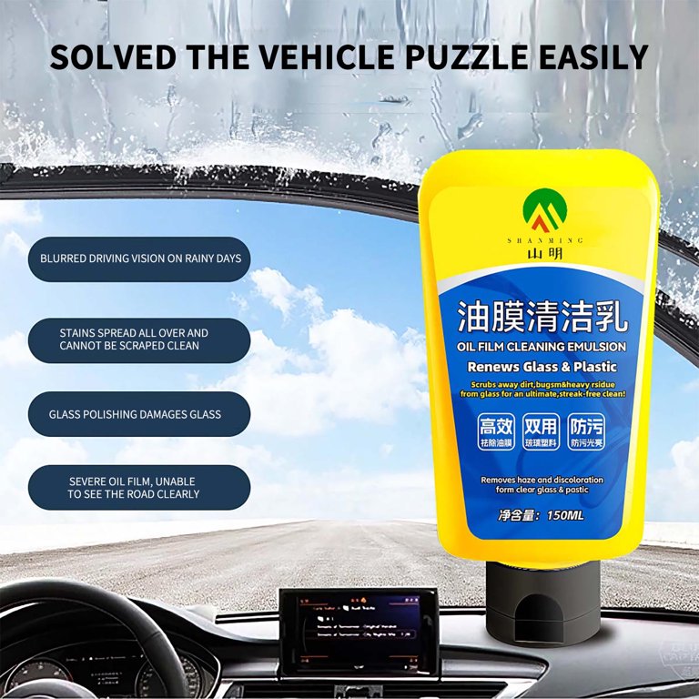 Household Car Cleaners Popular Car Oil Film Cleaning Emulsion, Windshield  Oil Film Stain Removal, Wiper Oil Film Cleaning Agent 150ml 