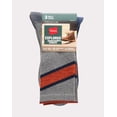 thumbnail image 2 of Hanes Explorer Downtown Streets Men's Cushioned Crew Socks, 3-Pairs Grey/Blue/Charcoal 6-12, 2 of 3