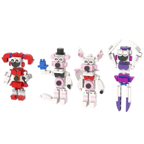 MOOXI Five Nights Bear Sister Iocations Set Action Figures Building Blocks Toys,FNAF Classic Horror Game Building Set,Halloween Birthday Gifts for Boys and Girls(276pcs)