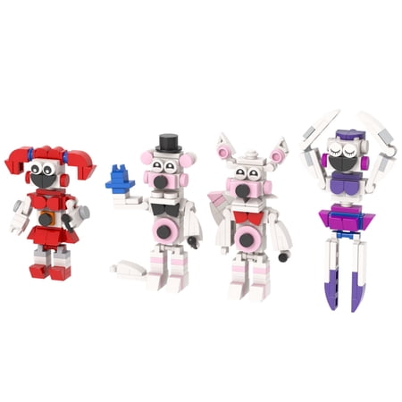 MOOXI Five Nights Bear Sister Iocations Set Action Figures Building Blocks Toys,FNAF Classic Horror Game Building Set,Halloween Birthday Gifts for Boys and Girls(276pcs)