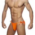 thumbnail image 2 of Sexy Mini Bikini Men Low Rise Thong Swimwear Solid String Swimsuit Underwear Side Tie Swim Brief Man Surf Bathing Suit Beachwear Rose Red L, 2 of 6