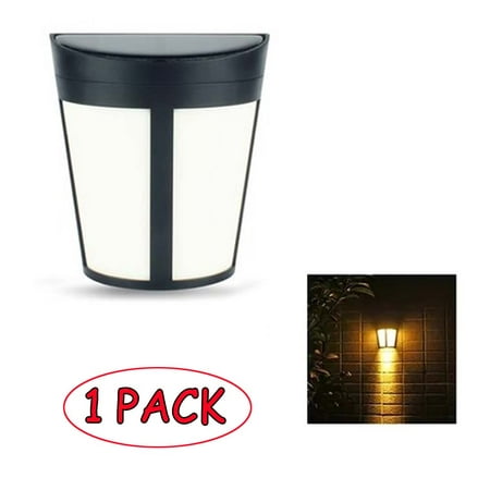 

Ledander 1PACK Solar Wall Lights Outdoor Solar Powered Led Waterproof Lighting for Fence Patio Front Door Stair Landscape Yard and Driveway Path