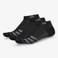 thumbnail image 2 of adidas Men's Superlite Stripe 3 Low Cut Socks (3-Pair), Black/Night Grey/Onix Grey, Large, 2 of 3