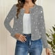 thumbnail image 1 of AUNVITO Women's Fitted Long Sleeve Sequin Blazer Casual Elegant Style, 1 of 9