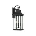 thumbnail image 4 of Hancock 3-Light Outdoor Wall Lantern in Matte Black, 4 of 5