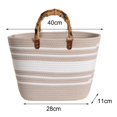 thumbnail image 4 of Bolso tejido con hilo de algodón para mujer, elegante bolso de mano con almacenamiento para fiesta en la calle, 4 of 8