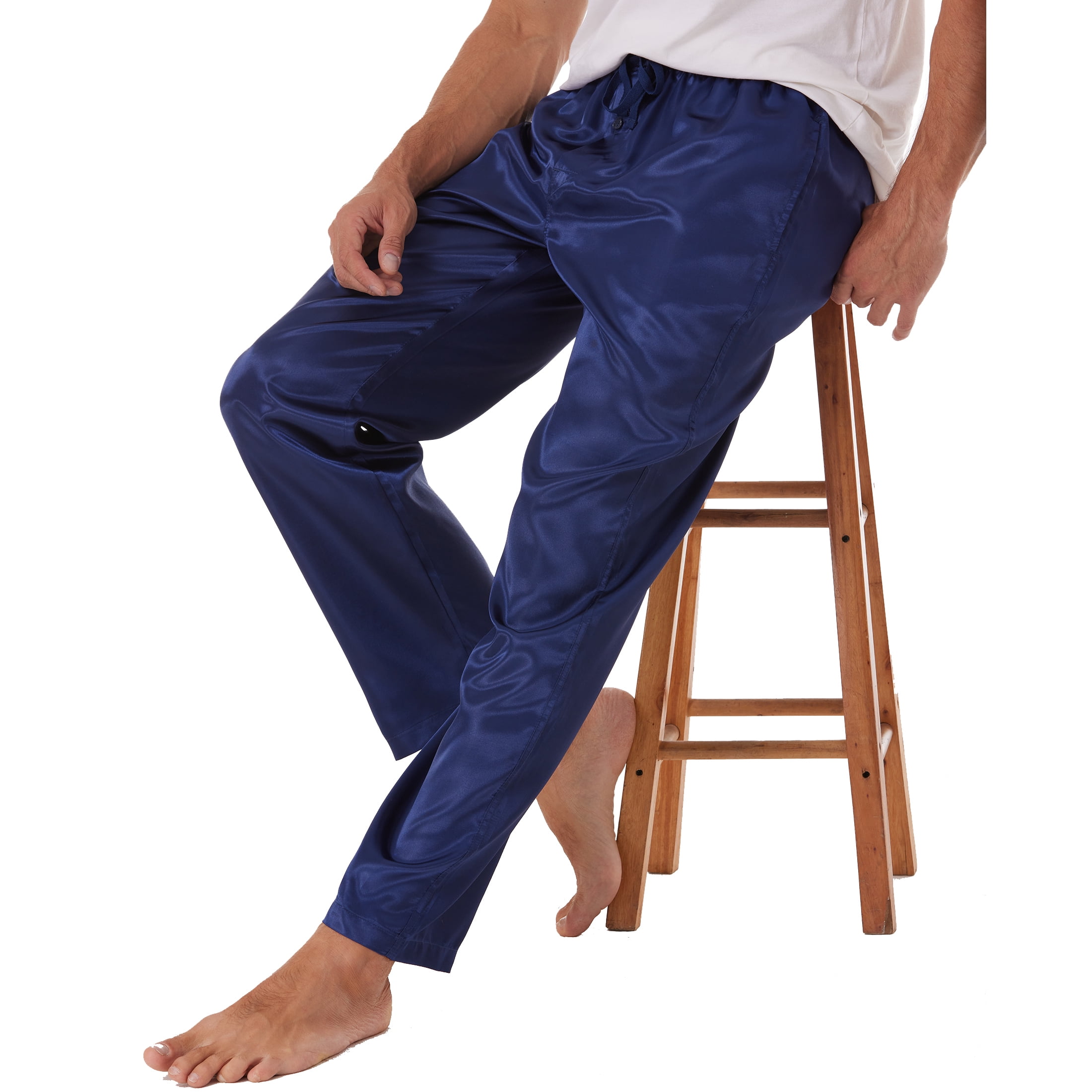 Onimisc Mens Satin Pajama Pants Set, Silky Feeling Sleep