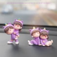 thumbnail image 3 of Cute Small Figurines Resin Miniatures Cartoon Couples Car Decoration Auto Interior Decoration Air Vent Ornaments Dashboard Figurine Accessories D, 3 of 8