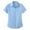 Light Blue, variant on YDFCWXW Womens Button Down Shirts for Women Short Sleeve Stretch Business Office Formal Work Blouses Tops Light Blue, S