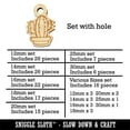 thumbnail image 2 of Hand Drawn Cactus Doodle Wood Mini Charms Shapes DIY Craft Jewelry - With Hole - 18mm (17pcs), 2 of 7