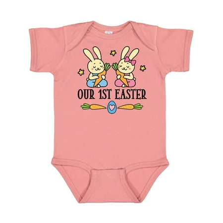 

Inktastic 1st Easter Boy Girl Twins Gift Baby Boy or Baby Girl Bodysuit