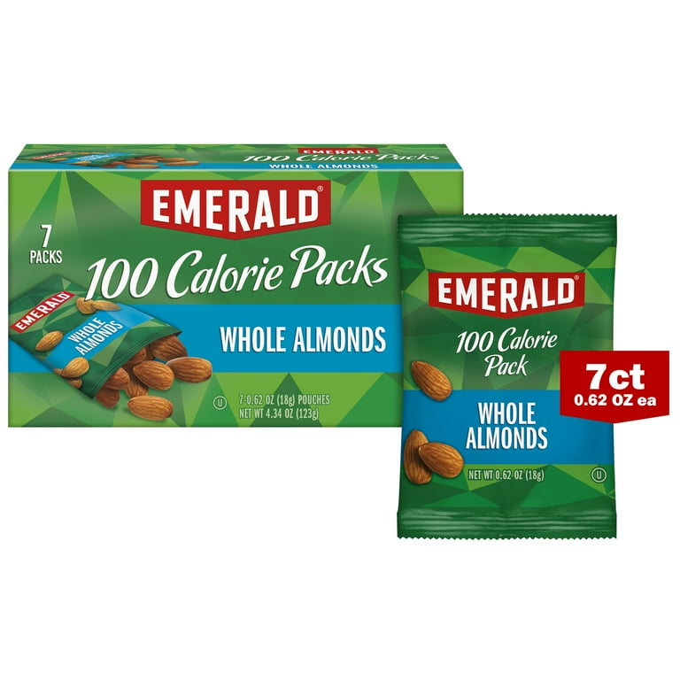 Emerald Whole Almonds, 100-Calorie Packs 7CT - Healthy Nutrition