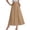 Khaki, variant on Qholemyo Women's Flowy Skirts High Waist A-Line Versatile Casual Skirt Lightweight Summer Solid Maxi Skirt