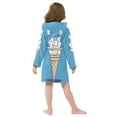 thumbnail image 7 of FORMRS Niños Bathrobe Unisex Hooded Robe Soft Plush Pajamas Sleepwear, Size 10-12T, Ice Cream Cat, 7 of 7
