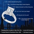 thumbnail image 2 of Gem Stone King 925 Sterling Silver White Created Sapphire and White Moissanite Women Ring (3.81 Cttw, Available in Size 5, 6, 7, 8, 9), 2 of 6