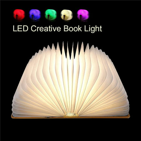 Folding Book Light,USB Bedside Lamp,5 Colors LED Table Lamp for Decor,Creative gift,