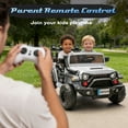 thumbnail image 5 of Xuanlur 24V Ride on Toys for Big Kids, 2 Seater Ride on Cars with Remote Control, 400W Motor, Ride on Truck w/ 20in Seat, 3 Speeds, Lights, Bluetooth, Electric Car for Kids 3-8, Capacity 110 lb-White, 5 of 10