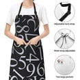 thumbnail image 4 of Kdxio Numbers Apron with Pockets Adjustable Kitchen Aprons for Men Women Waterproof Aprons for Cooking,Drawing,Crafting, Baking Household Cleaning, 4 of 8