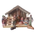 thumbnail image 1 of Estatua de la escena de la natividad,Natividad escena estatua Jesús nacimiento pentagrama,Figura Belén Sagrada Familia en Resina,Angel Navidad Coleccionables Decoraciones,Colección de, 1 of 8