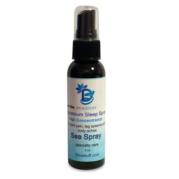 Magnesium Sleep Spray for Hair, Joint Pain, Leg Spasms, and Body Aches (2 oz, Sea Spray)