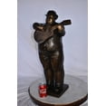 thumbnail image 2 of Nifao Man Playing Guitar Fernando Botero Style Bronze Statue – Bronze Statue, Home Decor, 14"L x 11"W x 30"H, 2 of 9