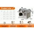 thumbnail image 6 of Luxury Double Roof Indoor Dog House Cat Nest,Foldable Warm Soft Kennel,30D High Elastic Memory Sponge,Removable Cushion and Non-Slip Bottom (Grey Double Roof, XL), 6 of 21
