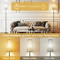 thumbnail image 2 of Sunmory Floor Lamp for Living Room Bedroom,Modern LED Floor Lamp with Remote Control and Stepless Dimmable Colors Temperature & Brightness,Standing Lamps Tall Lamp, 12W Bulb Included(White), 2 of 5