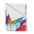 thumbnail image 2 of Pride Soft Flannel Fleece Throw Blanket, Love Burst with Little Colorful Hearts and Word LGBT Gay Lesbian Romance Theme, Cozy Plush for Indoor and Outdoor Use, 50" x 70", Multicolor, by Ambesonne, 2 of 5