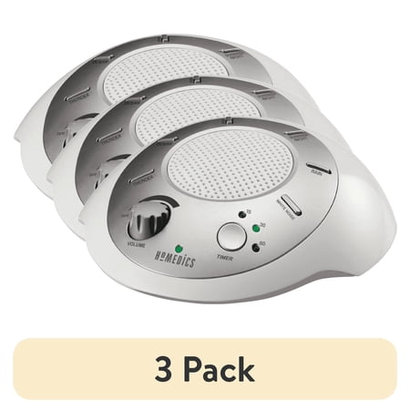 (3 pack) HoMedics SS-2000 Mini Portable Travel Sound Spa, Sleep Therapy Machine with 6 Calm Effects, Nature Sounds for Home