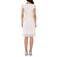 thumbnail image 3 of INSPIRE CHIC Vestido Midi de Cóctel para Invitadas de Boda con Mangas de Encaje Floral y Cuello Barco Blanco S, 3 of 6