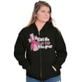 thumbnail image 5 of Faith Hope Love Breast Cancer Aware Zip Hoodie Sweatshirt Women Brisco Brands M, 5 of 6