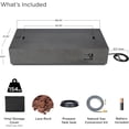 thumbnail image 3 of Real Flame Aegean 70" Rectangle Steel Propane or Natural Gas Fire Pit Table in Weathered Slate, 3 of 9