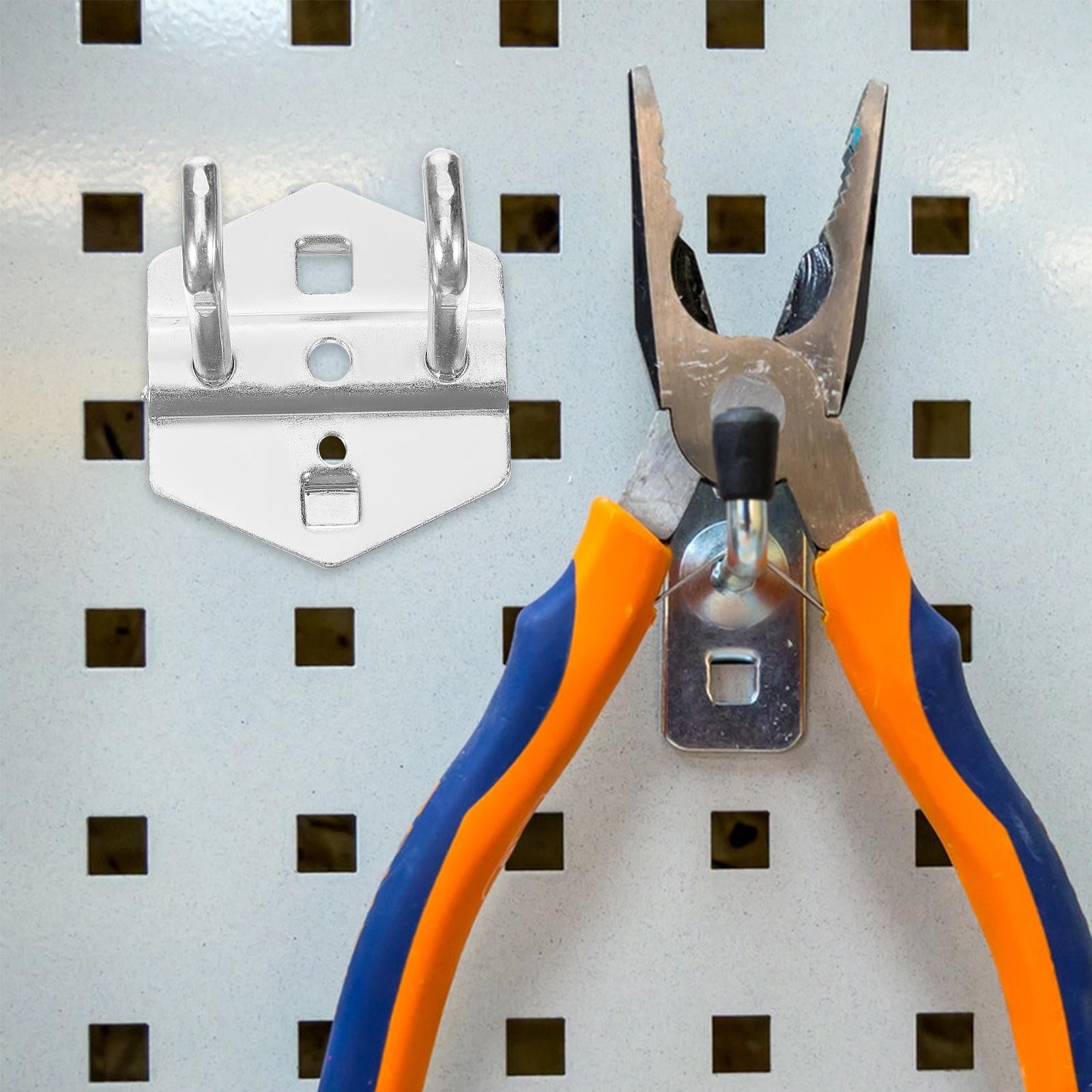 Hemoton 5-Pack Heavy Duty Metal Pegboard Hooks - Hanging Tool Hooks for Garage, Workshop, and Storage