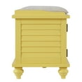 Weston Home Entryway Storage Bench with Cushion, Banana Yellow